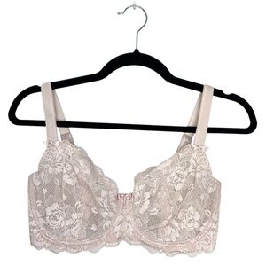 Change Denmark pastel pink sheer lace underwire bra 32 G